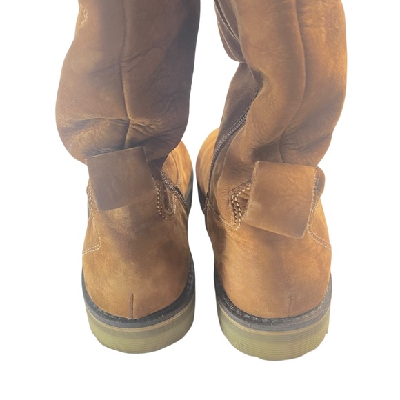 ZARA Chestnut Leather boots Girl Full faux-fur lined Size 36 - Picture 5 of 10